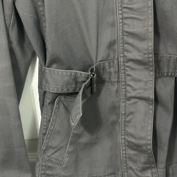 LOFT Grey Military Style Light Jacket - Picture 6 of 8